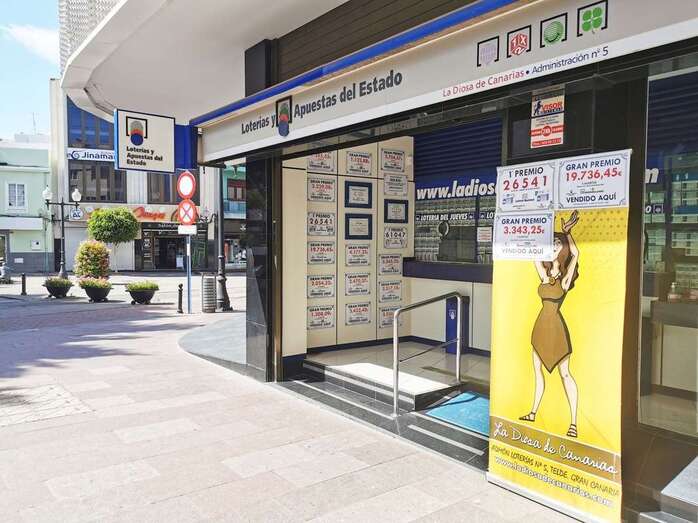 Sede de la Administración de Loterías nú mero 5 de Telde,  La Diosa de Canarias/TA.